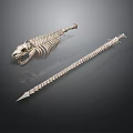 Detailed 3D Animal Skeleton Model with Full Body and Long Bone Structure