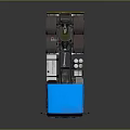 Blue DAF Semi Truck With Modern Cab Design And Fuel Tanks