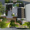 Detached Villa With Courtyard Greenery Outdoor Seating Traditional Roof And Terrace
