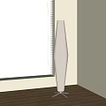 Stylish Floor Lamp in Corner of Room with White Blinds and Light-Colored Walls Interior Design
