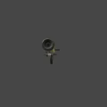 Tactical Black Rifle With Scope Barrel And Stock On Orange Background