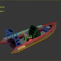 Modern Black And White Inflatable Boat With Seats And Console Design