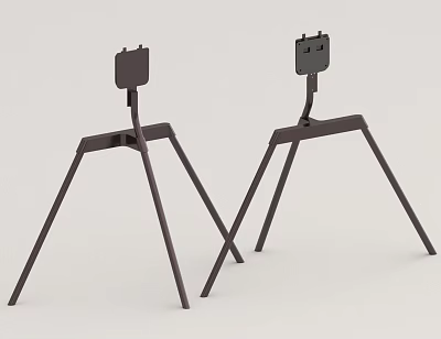 Practical Black Tripod Style Stands With Square Flat Tops For Daily Household Living Essentials 3d model