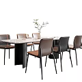 Modern Dining Table and Chair 3d model