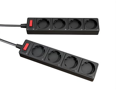 Modern socket strip 3d model