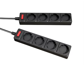 Modern socket strip 3d model