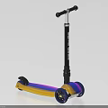 Gold And Blue Gradient Body Scooter With Black Handlebars Wheels And Best Ride Text