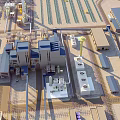 Large Industrial Factory Complex With Multiple Buildings Equipment Pipeline Systems And Infrastructure Layout