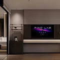 Elegant Modern Luxury Hotel Guest Room With Built In TV Wall And Functional Coffee Station