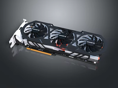 High Performance Gaming Graphics Card With Three Cooling Fans And Advanced Heat Dissipation System 3d model