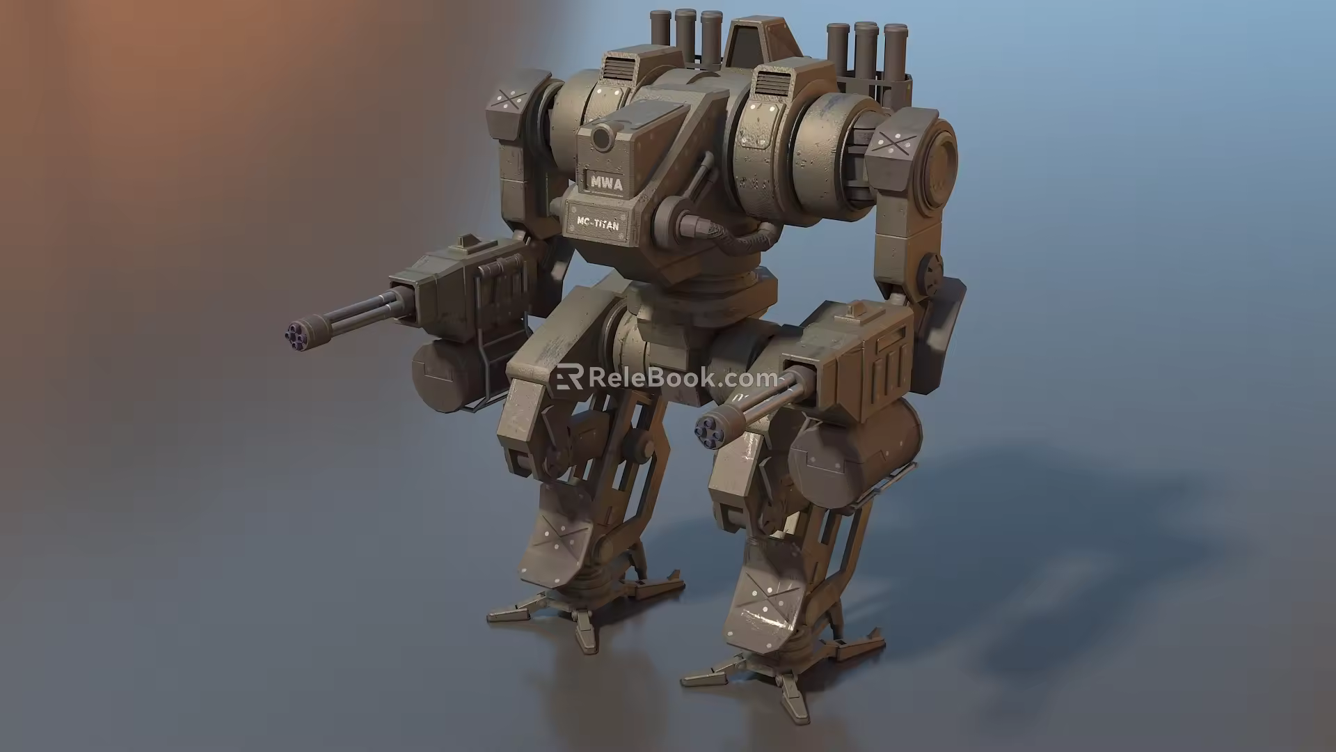 Robot AI Intelligent Machine Mech Warrior Doom Machine Warrior Mechanical Warfighter Super Realistic High Precision Video Level 3d model