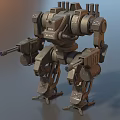 Robot AI Intelligent Machine Mech Warrior Doom Machine Warrior Mechanical Warfighter Super Realistic High Precision Video Level 3d model