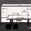 Modern study 3d model