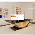 Modern Ping Pong Table As Sports Equipment In Stylish Room With Decorative Wall Art