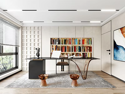 Modern study 3d model
