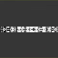 Shiny Blue Metal Link Chain with Industrial Style on Black Reflective Background