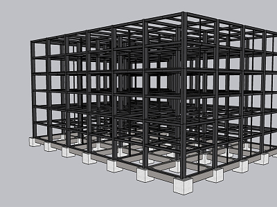 Modern Steel Frame Steel Structure Apartment model