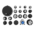 Modern Button Knob Button 3d model
