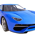 Blue Sports Car With Sleek Design Modern Headlights And Alloy Wheels