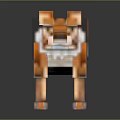Minecraft Style Pixel Art Tiger Character 3D Model Design And Details 3d model