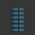 Modern High Rise Building With Reflective Glass Facade Layered Metal Frames And Top Spire