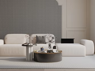 Modern three-seat sofa 3d model