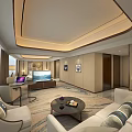 Spacious Modern Hotel Room With King Size Bed Flat Screen TV Large Window And Soft Curtains
