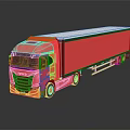 Red IVECO Cargo Truck With Large Trailer And Modern Exterior Design