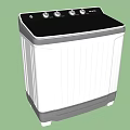 Twin Tub Washing Machines With White And Gray Modern Design Top Control Panel