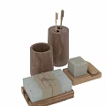 Natural Wooden Daily Washing Essentials With Toothbrushes Soap Bars And Holders