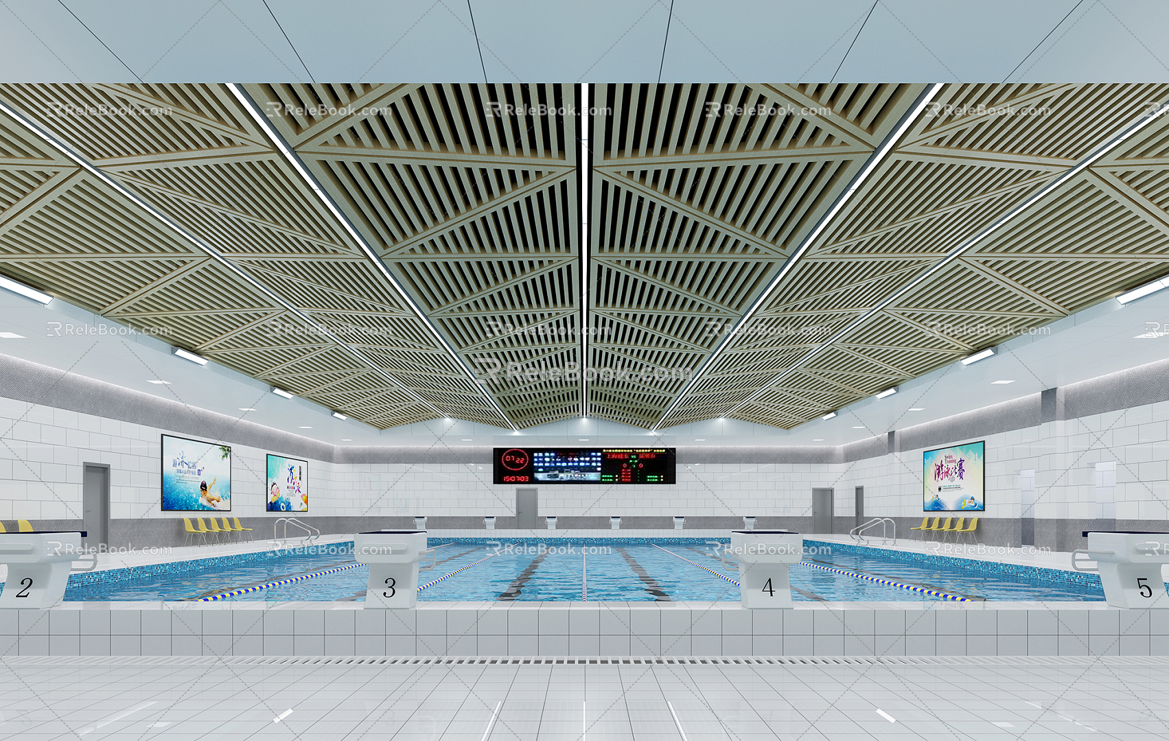 Modern Swimming Pool School Swimming Pool 3d model
