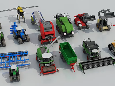 Modern agricultural vehicles 3d model