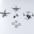 Futuristic Aerospace Technology Showcasing Robots Drones And Space Exploration Vehicles