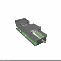Precision Mechanical Slider Equipment With Metal Frame And Green Base Rails