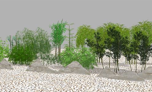 Modern Bamboo Collection 3d model