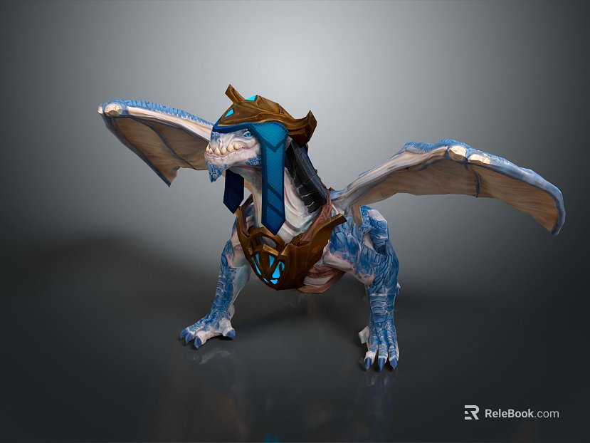 Modern game character dragon riding dragon mount dragon texture