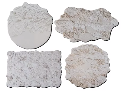 Creative Textured Wall Decor Pieces In Various Shapes For Home Decoration 3d model