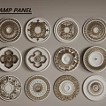 Various Decorative Lamp Panel Designs With Ornate Patterns For Home Decoration 3d model