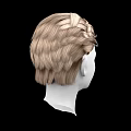 Game Movie Character 3D Head Model With Blond Hair And White Face