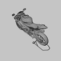 Yamaha R6 Sporty Motorcycle With Blue And White Body Gold Wheels And Black Seat