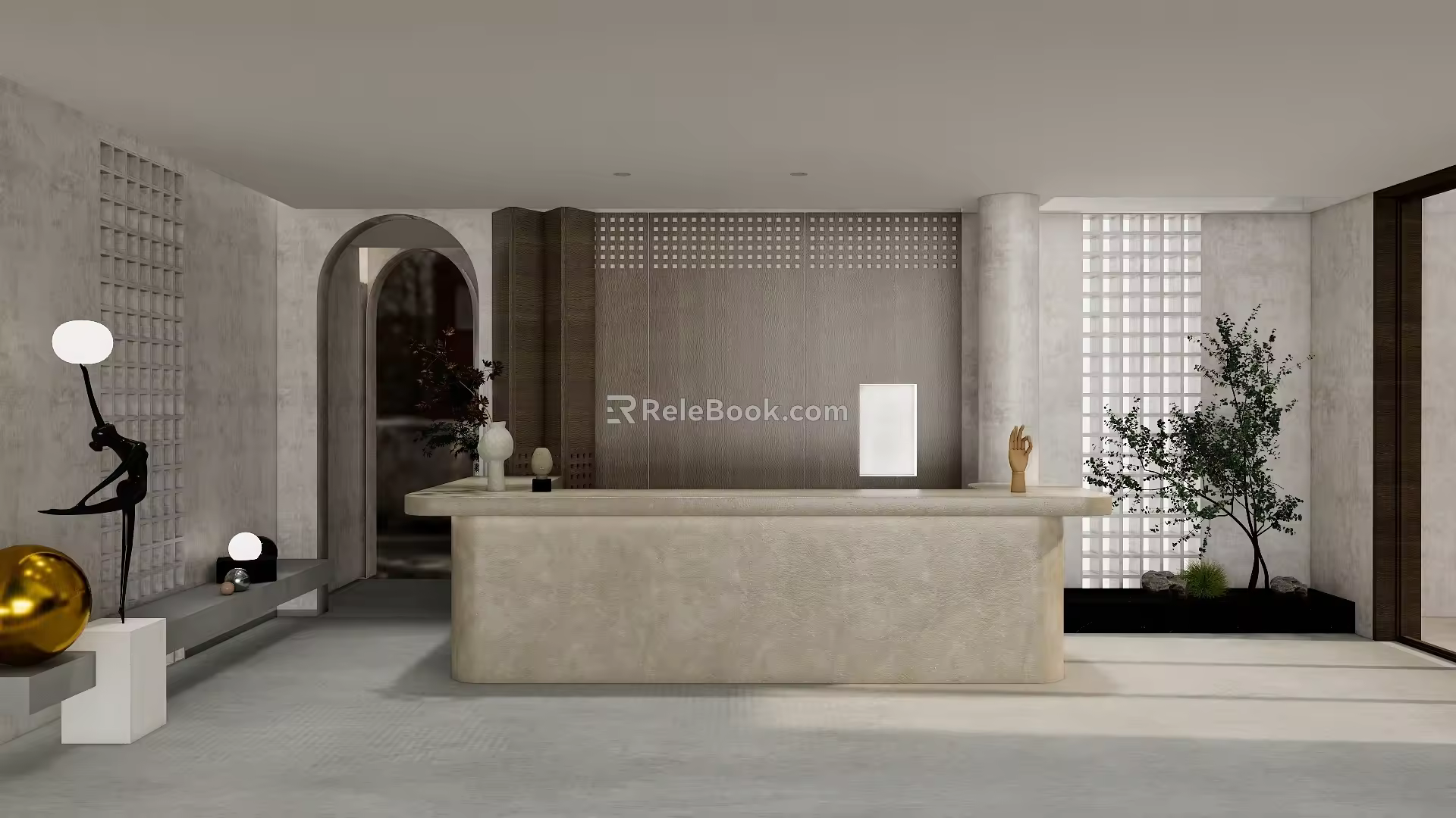 Quiet reception hall 3d model