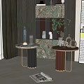 Light luxury side several side several combination 3d model