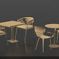 Modern Furniture Collection With Rectangular And Round Tables And Ergonomic Chairs