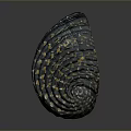 Handcrafted Textured Oval Sculpture With Blue And Gold Woven Patterns