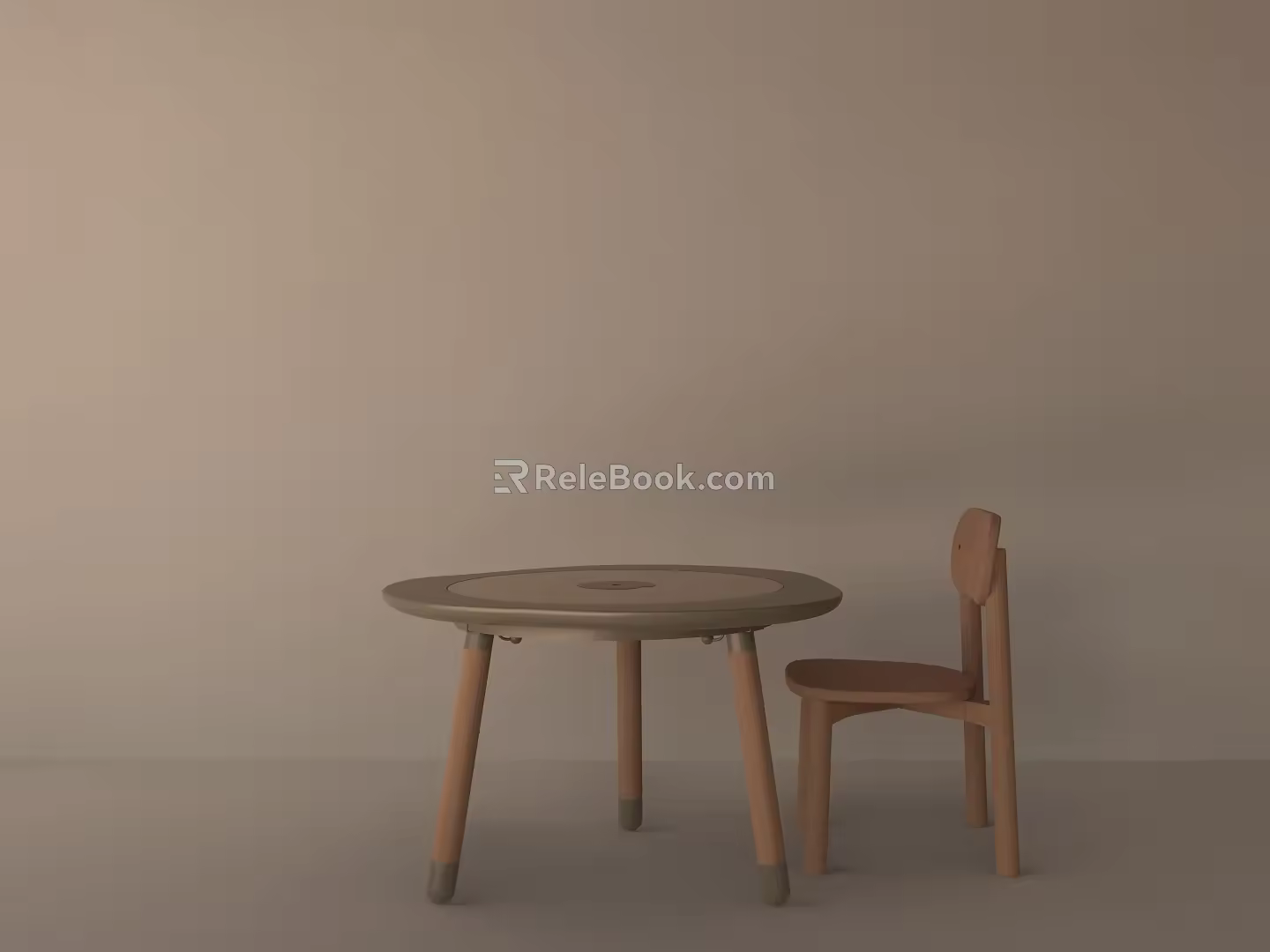 Modern Children's Table and Chair Children's Game Growth Learning Table and Chair Combination 3d model