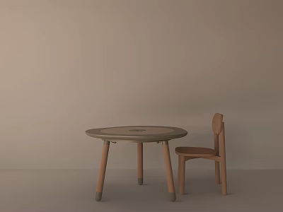 Modern Children's Table and Chair Children's Game Growth Learning Table and Chair Combination 3d model