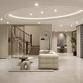 Modern Cream Tone Living Room With Starry Ceiling And Elegant Cozy Contemporary Interior Design