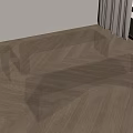 Transparent Colorful Acrylic Furniture In Modern Interior With Wooden Floor And Curtains