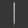 SpaceX White Rocket Model Featuring Blue Logo and Modern Launch Vehicle Design 3d model