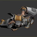 Game And Movie Character In White Yellow Armored Outfit With Bunny Ears And Long Boots
